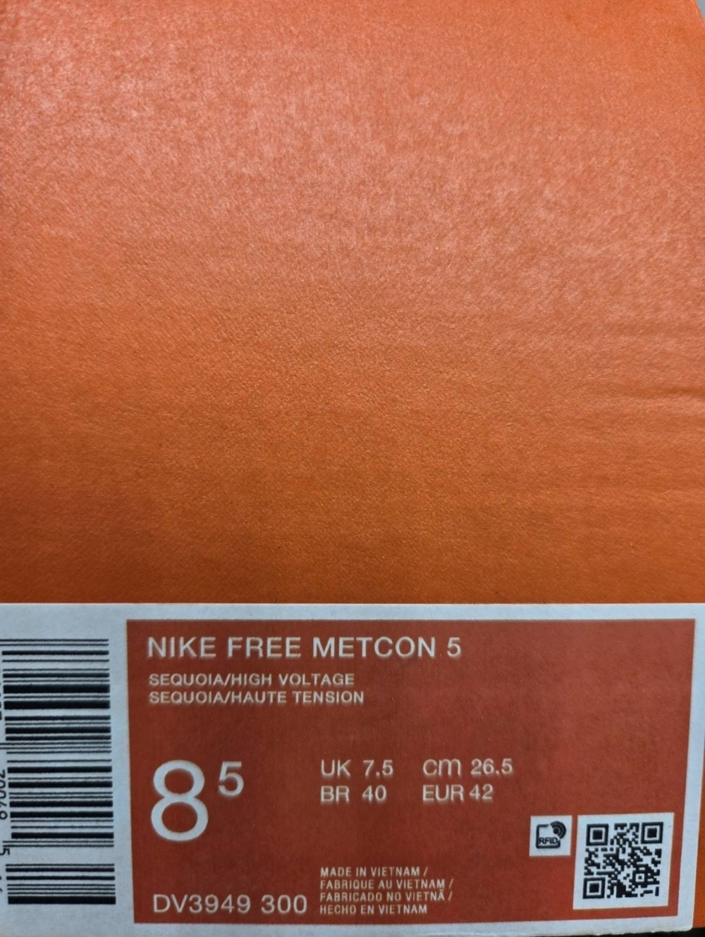 Nike Free Metcon 5 Sequoia High Voltage Men's Workout Shoes Size 8.5 New - Picture 8 of 8